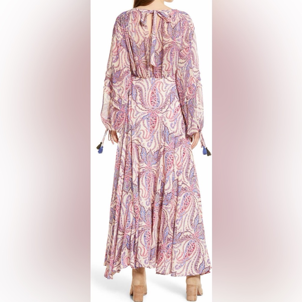 Free People Mirage Paisley Boho Maxi Dress Size 4 Small Western  Wedding Guest - Picture 3 of 12